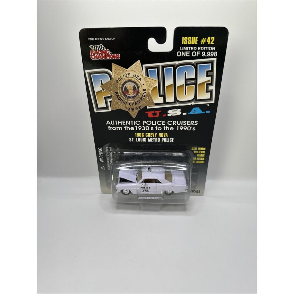 Racing Champions 66 Chevy Nova St Louis Metro Police Car Issue #42 FAST SHIPPING